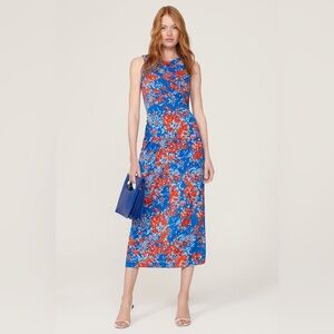 Atlein Collective‎ Ruched Floral Midi Dress XL
